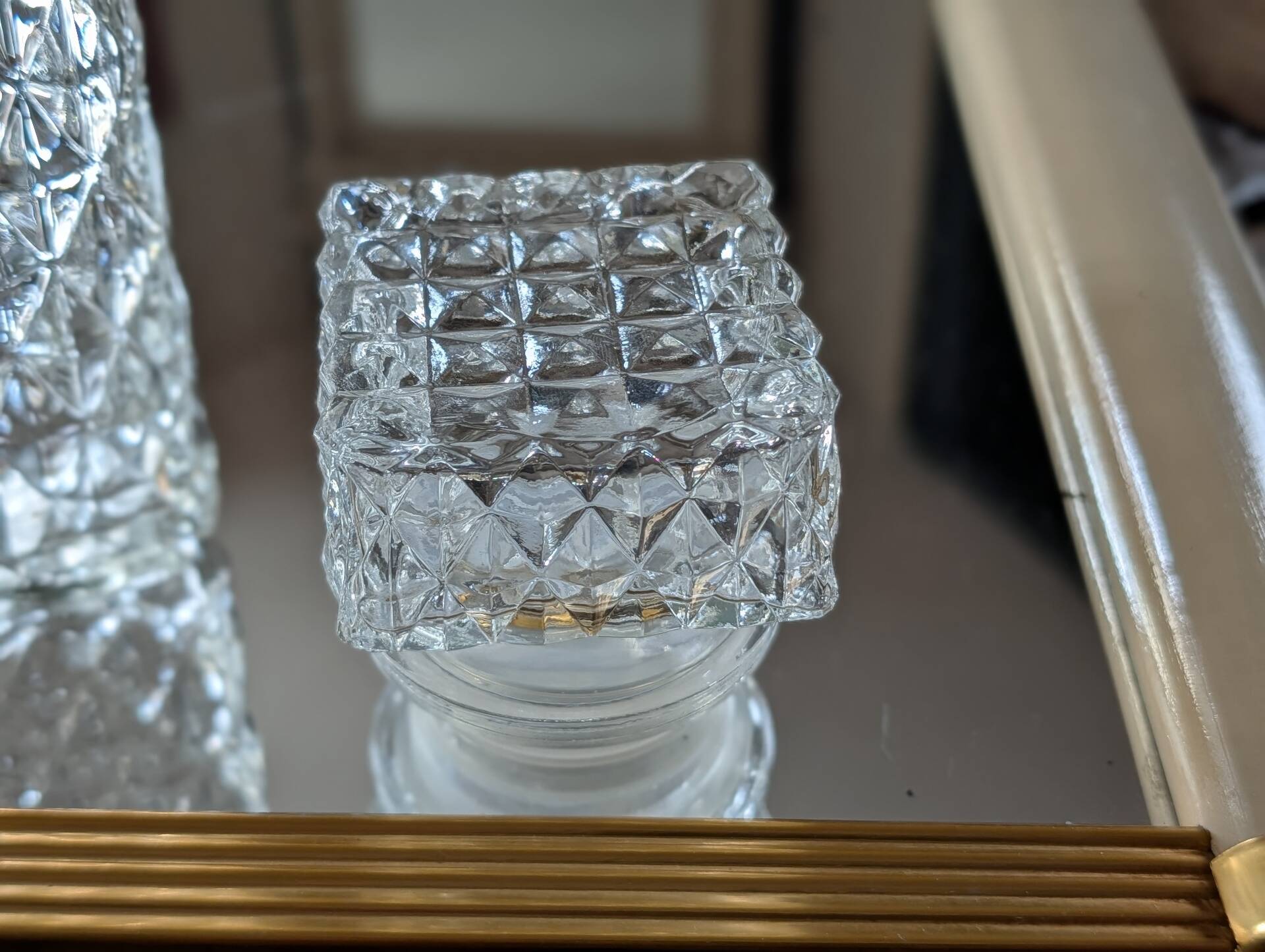 Vintage carafe 60/70 – geometric glass