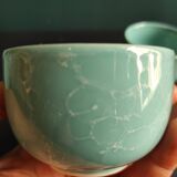 French vintage aquamarine tea set