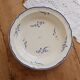 Vintage Lunéville K&G ivory earthenware shallow dish - Blue floral decoration