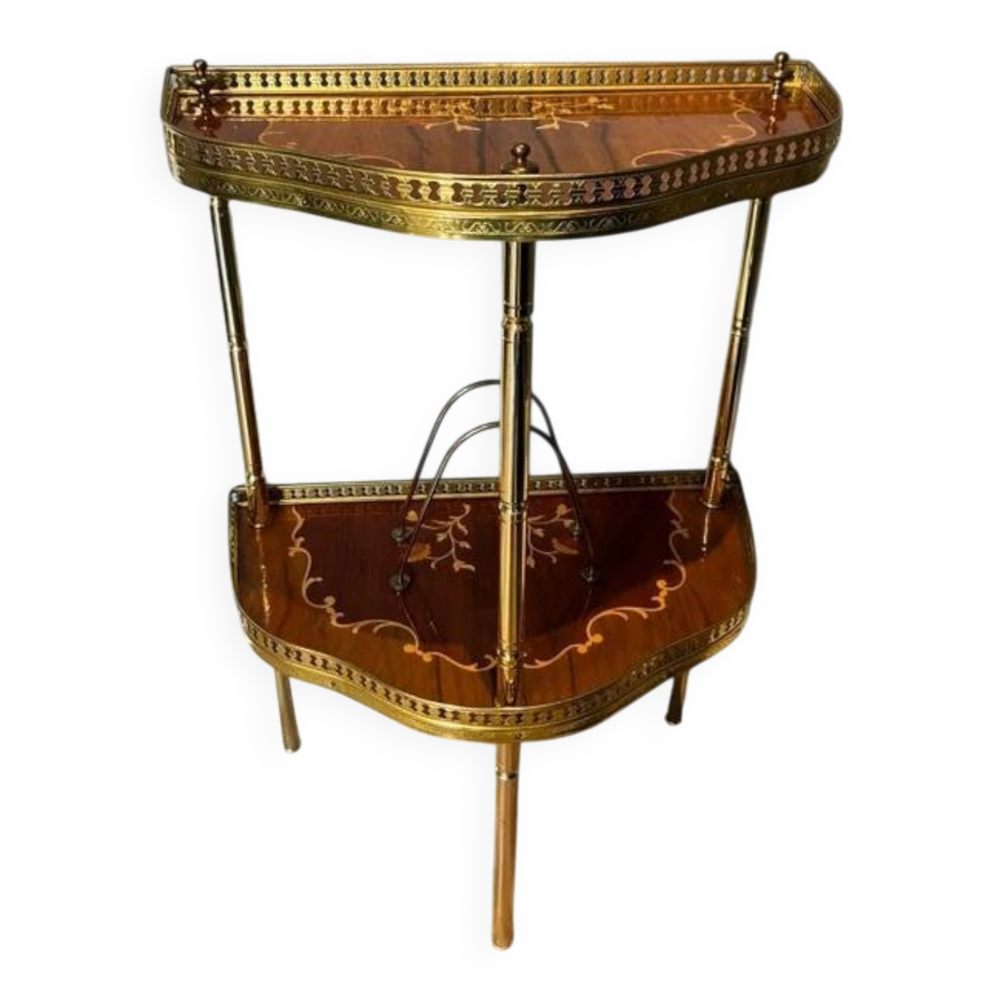 Vintage Demi Lune French Style Console Table
