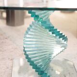 Twisted glass coffee table Italy 70