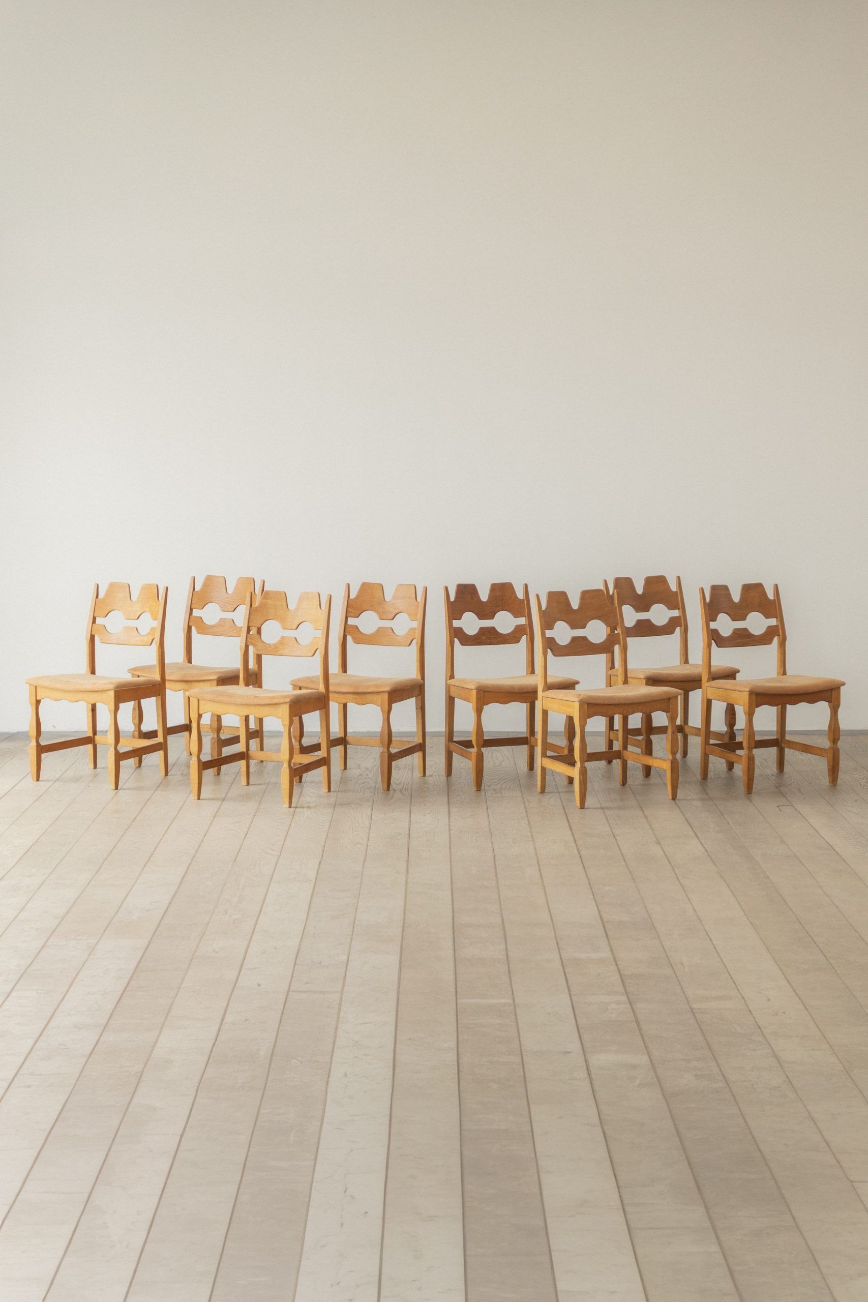Henning Kjærnulf, Razor blade, dining chair (set of eight)