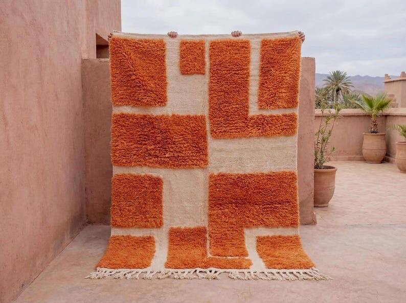 Handmade pure wool rug, traditional, 150x250 cm.