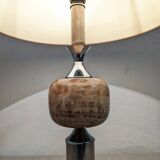 Living lamp in onyx and chromed metal from the 60s/70s