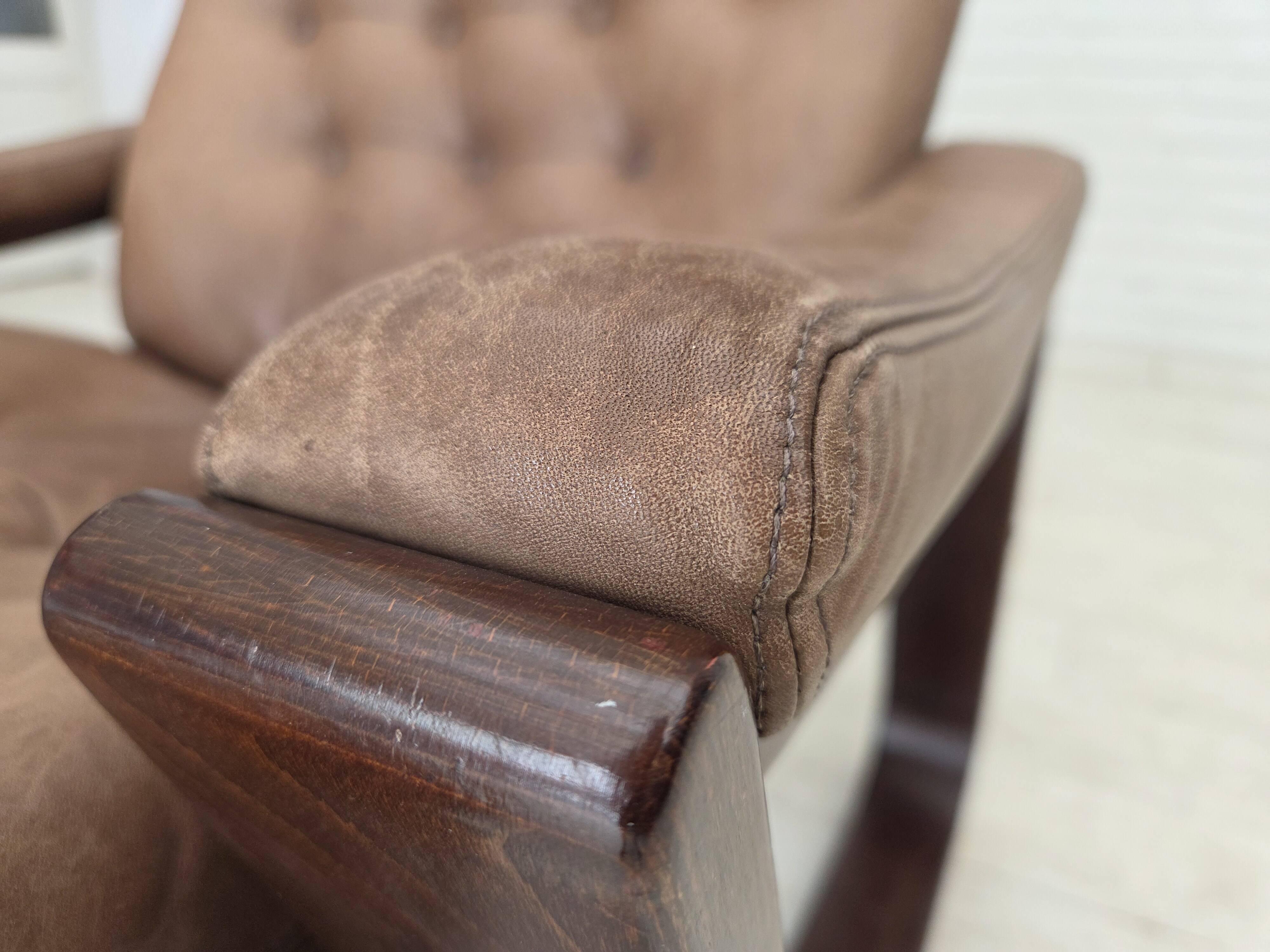 1970s, Danish design by Georg Thams, lounge chair, furniture leather.