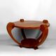 Pedestal Table, Solid Teak Coffee Table, Art Deco Colonial, c. 1930