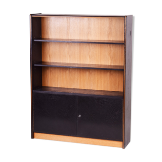 Mid Century display cabinet made in Czechia '50s. Restored Oak.