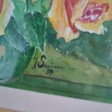 Tableau cadre doré signé Sentenac