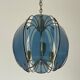 Blue glass ceiling light with exclusive Italian design by VECA, 1960s, Italy.