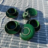 4 vintage Art Deco cups