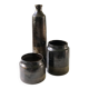 Ensemble de pots noirs poterie vintage 70’s