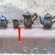 Silver metal coffee tea set