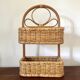 Rattan and bentwood pan shelf 1960