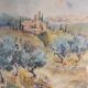 Watercolor framed under glass by Maurice Pouxviel - 1993