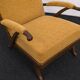 Karl Nothhelfer cherry wood wing lounge chair for Schörle & Gölz-1950s