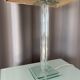 Vintage Hollywood Regency Acrylic Table Lamp with Original Woven Shade