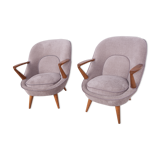 Model 345 Armchairs by J.Jędrychowicz & K.Racinowski for Poznan Furniture Factory, 1950s, Set of 2