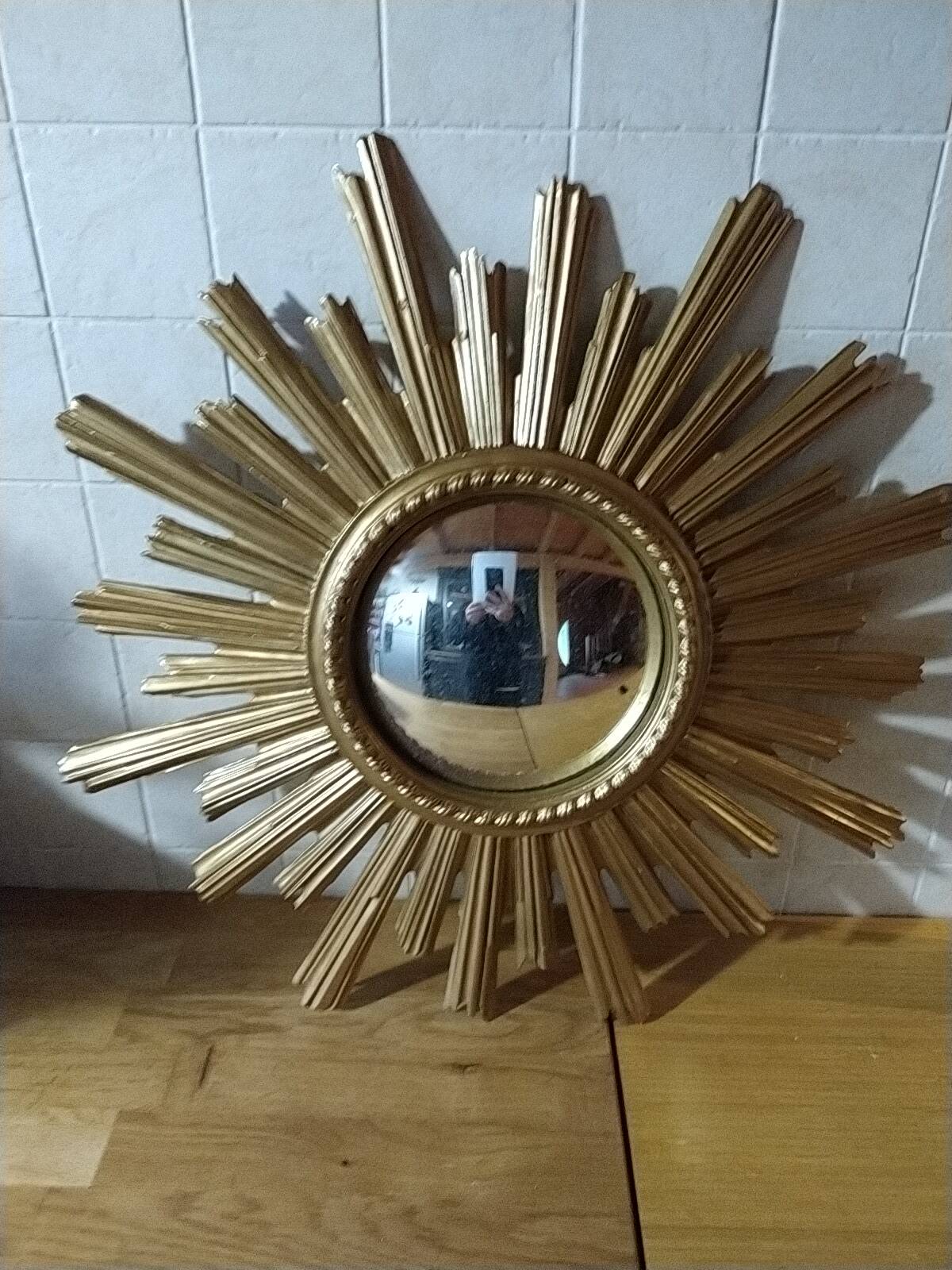 Sun mirror from the 50s/60s. Witch's Eye. 60 cm.