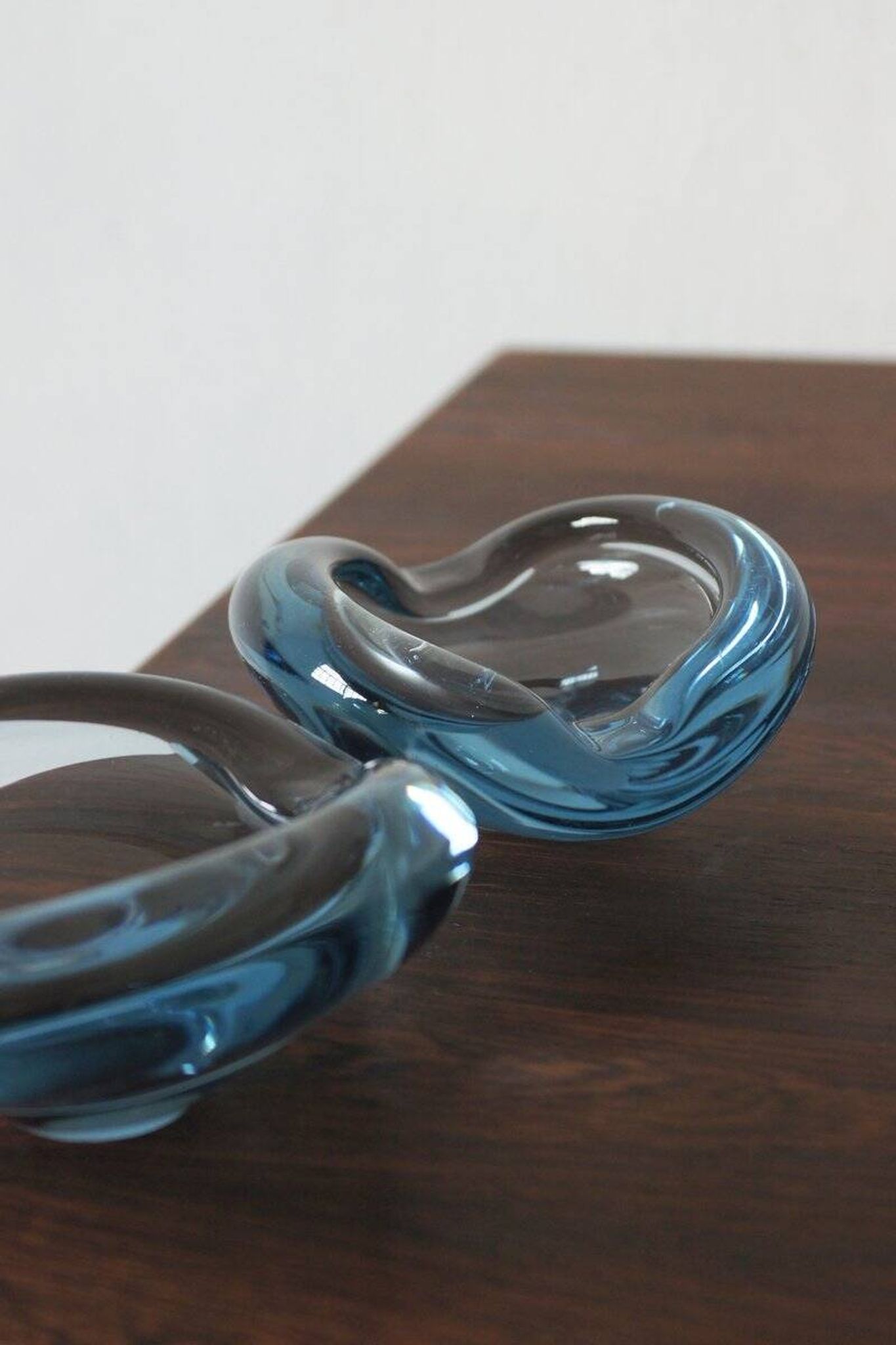 Cendrier en verre de Lütken pour Holmegaard, années 1950, set de 2