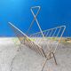 Design magazine holder vintage golden steel file
