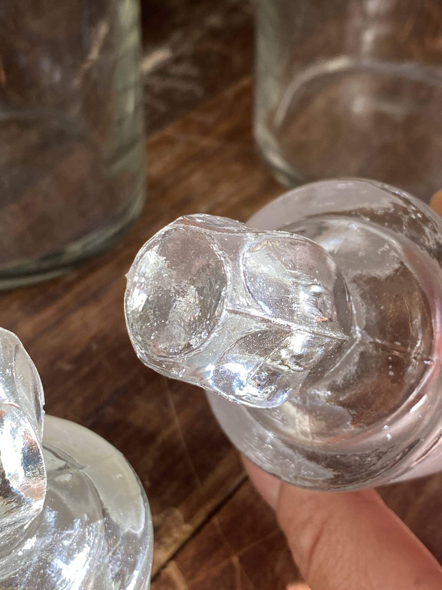 Bouteilles  en verre soufflé