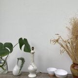 White and gray marble lamp base