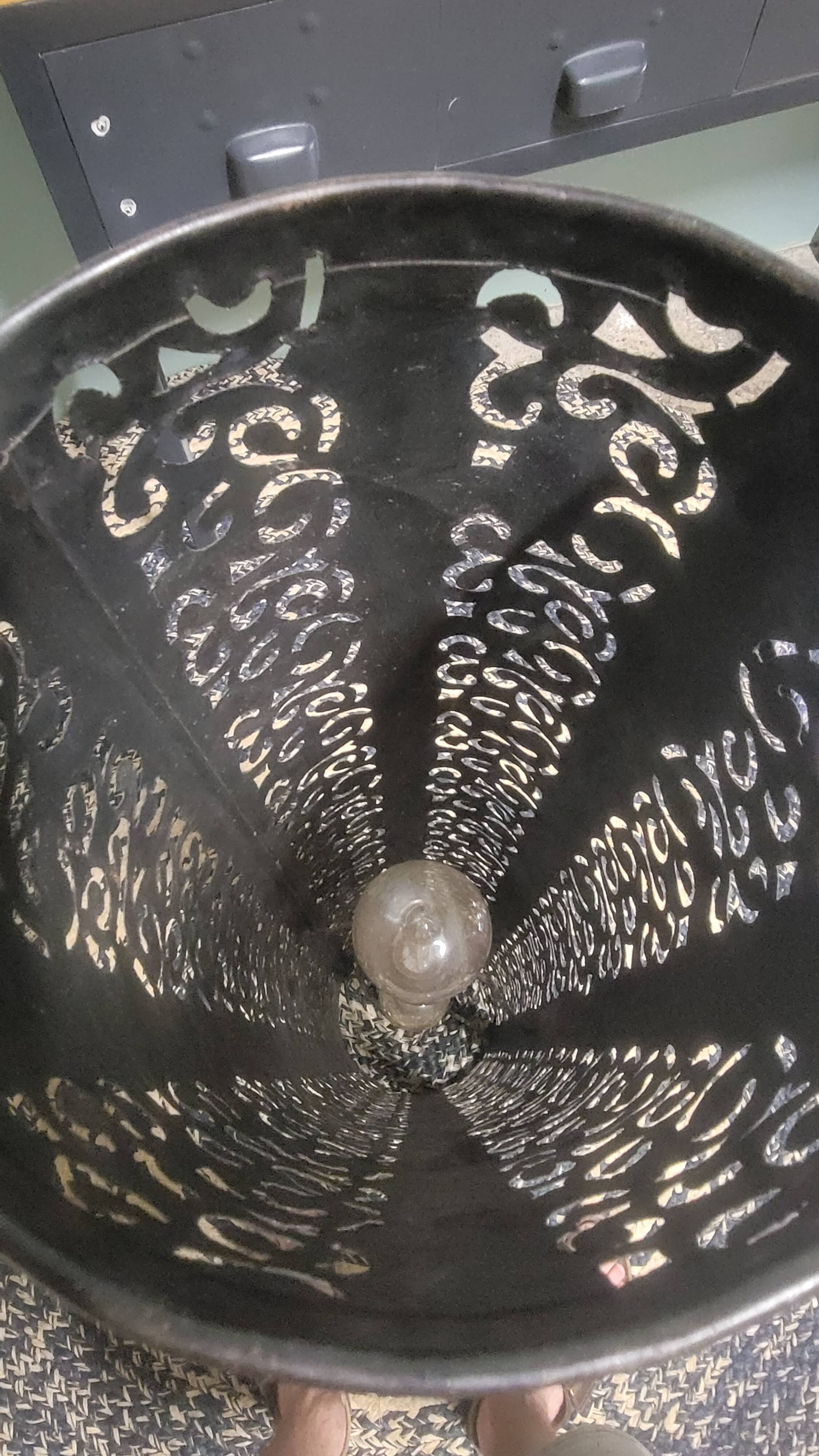 Wrought iron floor lamp