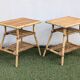 Pair of rattan bedside tables – Audoux Minet style