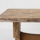 Beau tabouret bas de forme rustique en bois peint, France vers 1900