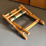 Bamboo deckchair and footrest from the 70s