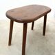 Oval farmhouse stool (55cm) – solid wood & wabi-sabi spirit