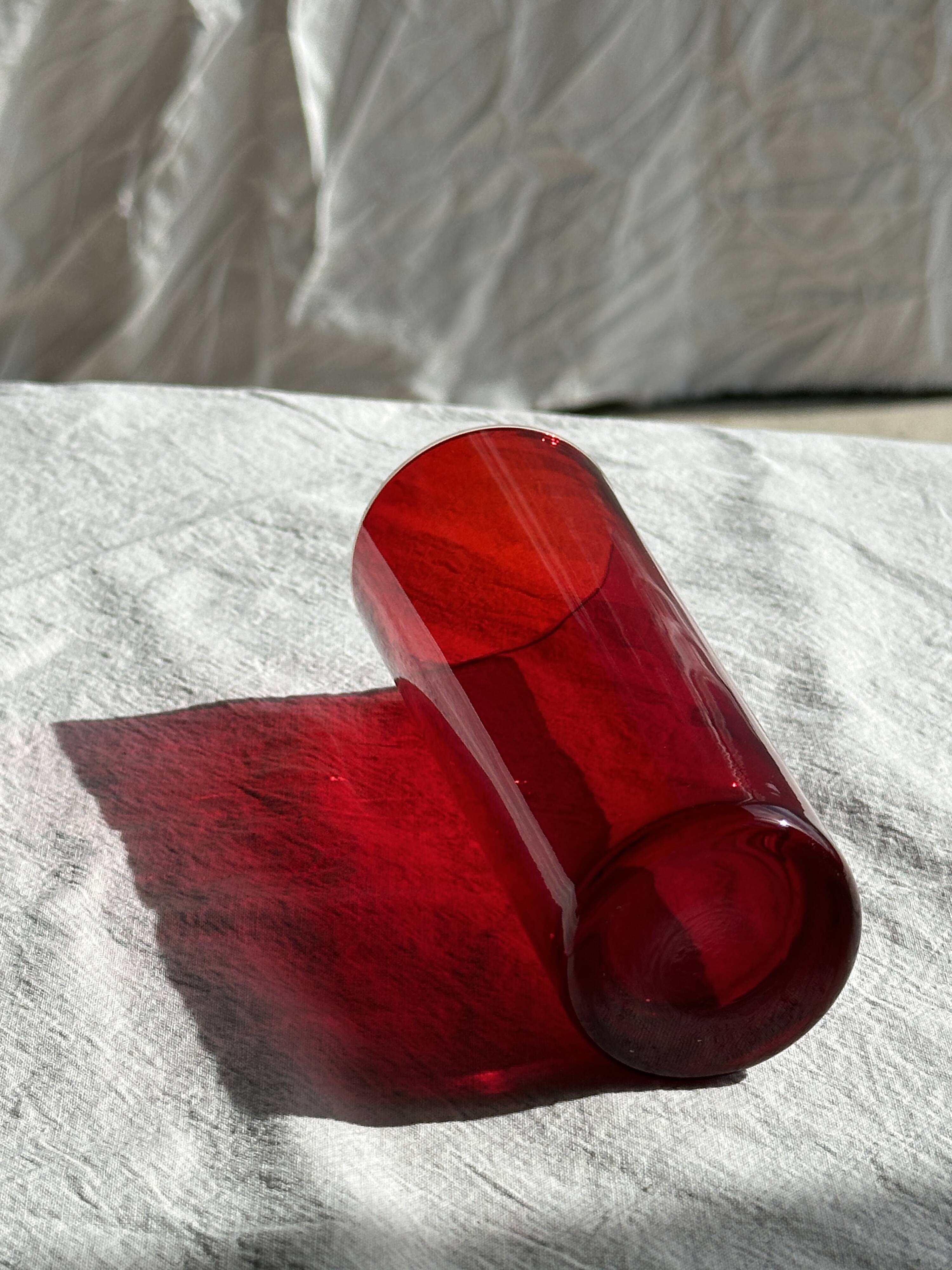 6 colored orangeade glasses