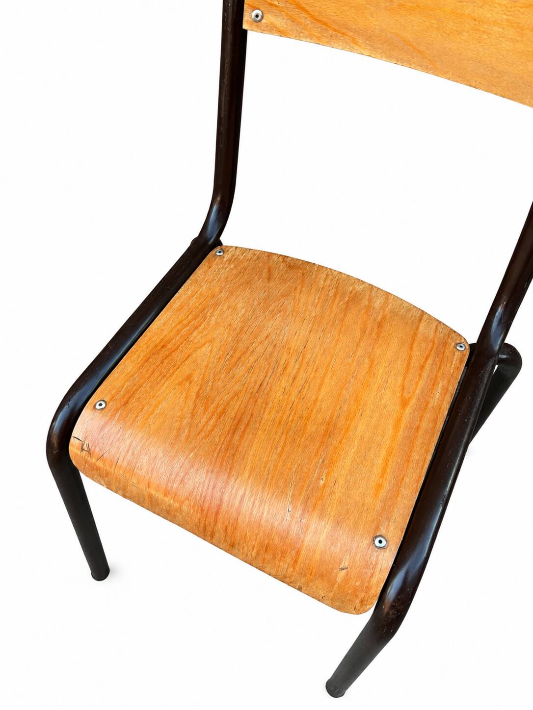 4 vintage school chairs