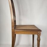 Chaise en bois et cannage