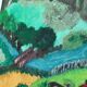 Tableau, huile sur toile paysage naïf