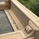 Carved solid oak fireplace mantel