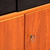 Vintage scandinavian buffet 1960 teak & glass