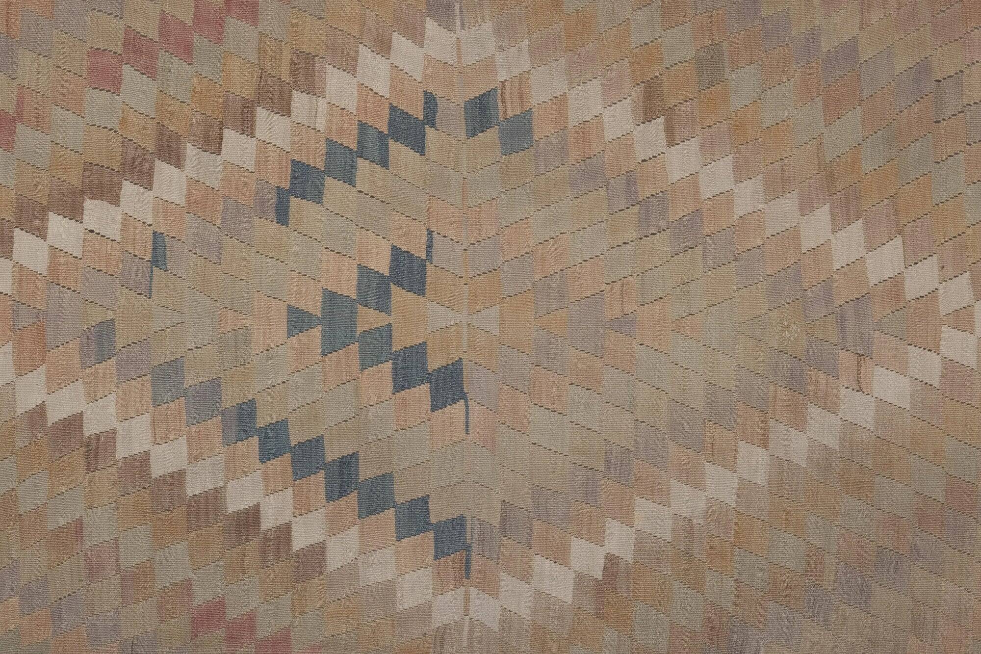 Vintage Turkish hallway rug 134x374 cm