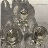 Set de 3 verres apéritif bistrot ancien épais
