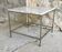 Square coffee table in marble and stainless steel - 1980s design