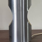 Lampe inox tube vintage design années 70