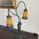 Lampe en bronze et verrerie Muller Frères Lunéville