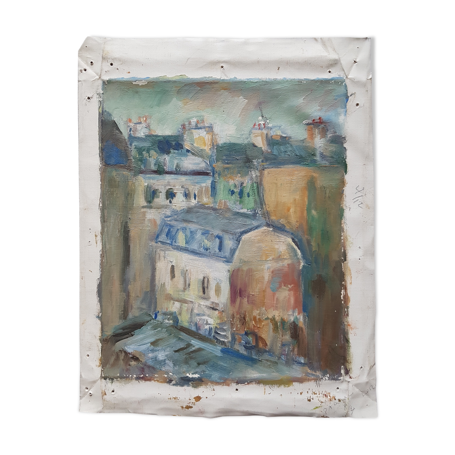 Painting by Nagao Usui "The roofs of Paris"