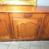 Louis XV oak and cherry wood sideboard