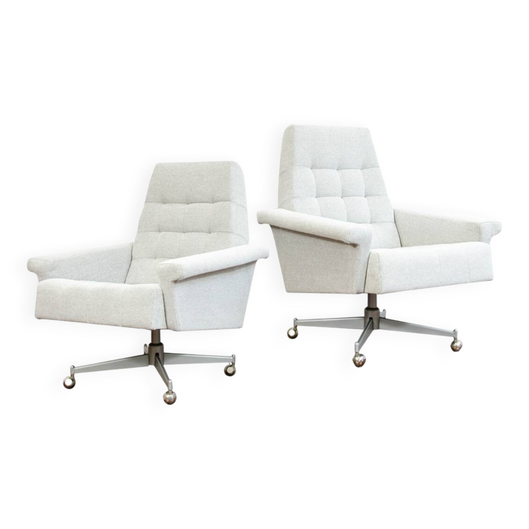 Vintage swivel armchairs, UP Závody, Czechoslovakia, 1970s, pair of 2
