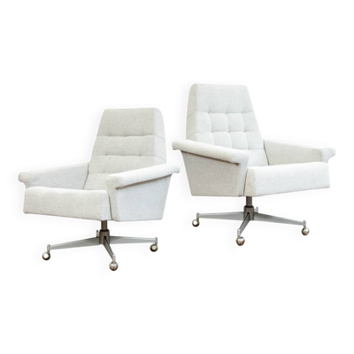 Fauteuils pivotants vintage, UP Závody, Tchécoslovaquie, années 1970, paire de 2