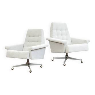 Vintage swivel armchairs, UP Závody, Czechoslovakia, 1970s, pair of 2