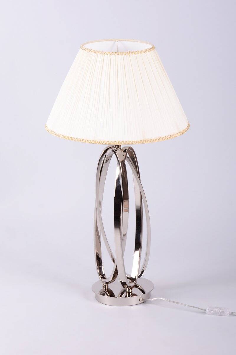 Art Deco Table Lamp in Chromed Metal by Mauro Ferretti, Italy, 1920s