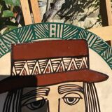 Large decorative dish Monsieur Mustache