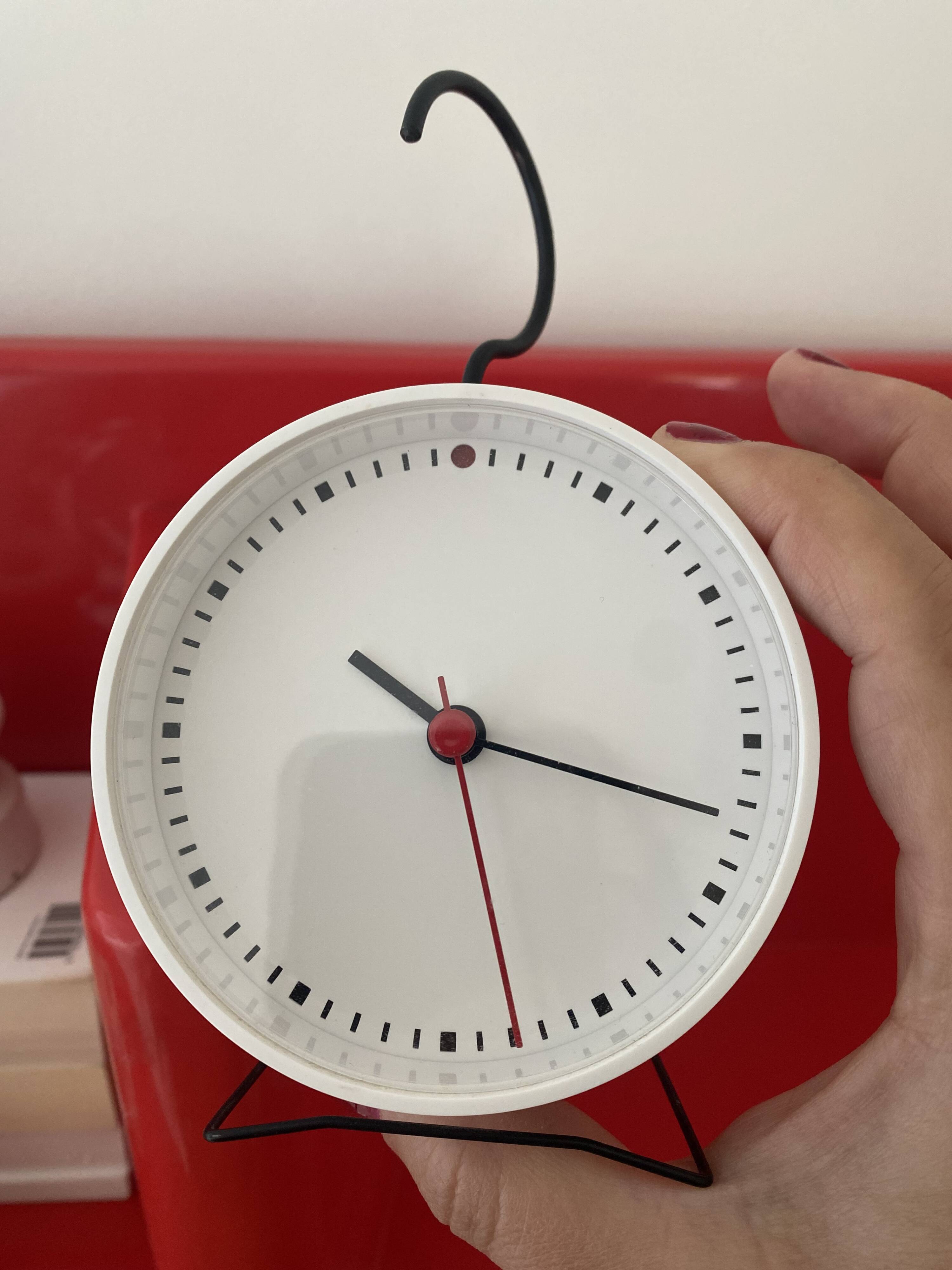 White clock to stand or hang ikea vintage model sniffa